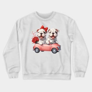 Valentine Bulldog Couple Crewneck Sweatshirt